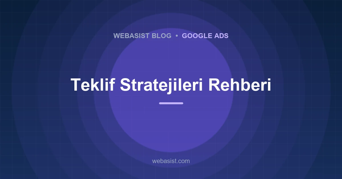 Google Ads Teklif Stratejileri: Hangi Bütçede Hangisi? (2026)